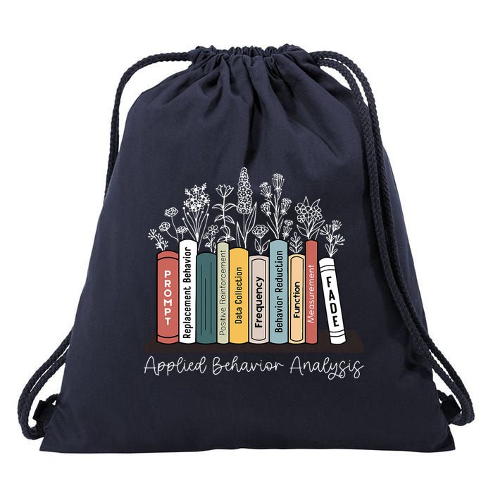 Applied Behavior Analysis Book Wildflower ABA RBT Therapist  Drawstring Bag