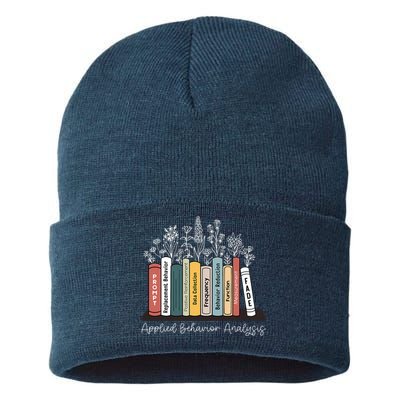 Applied Behavior Analysis Book Wildflower ABA RBT Therapist  Sustainable Knit Beanie
