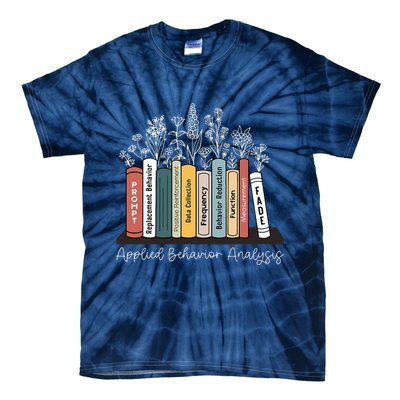 Applied Behavior Analysis Book Wildflower ABA RBT Therapist  Tie-Dye T-Shirt