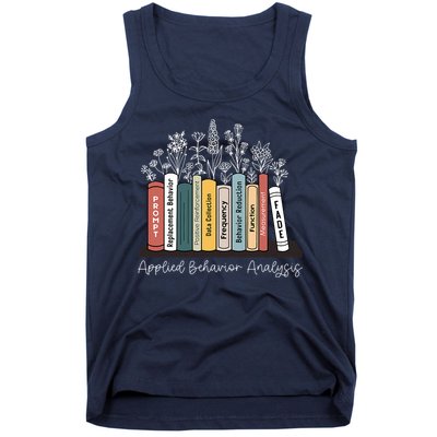 Applied Behavior Analysis Book Wildflower ABA RBT Therapist  Tank Top
