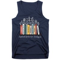 Applied Behavior Analysis Book Wildflower ABA RBT Therapist  Tank Top