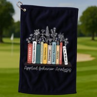 Applied Behavior Analysis Book Wildflower ABA RBT Therapist  Golf Towel