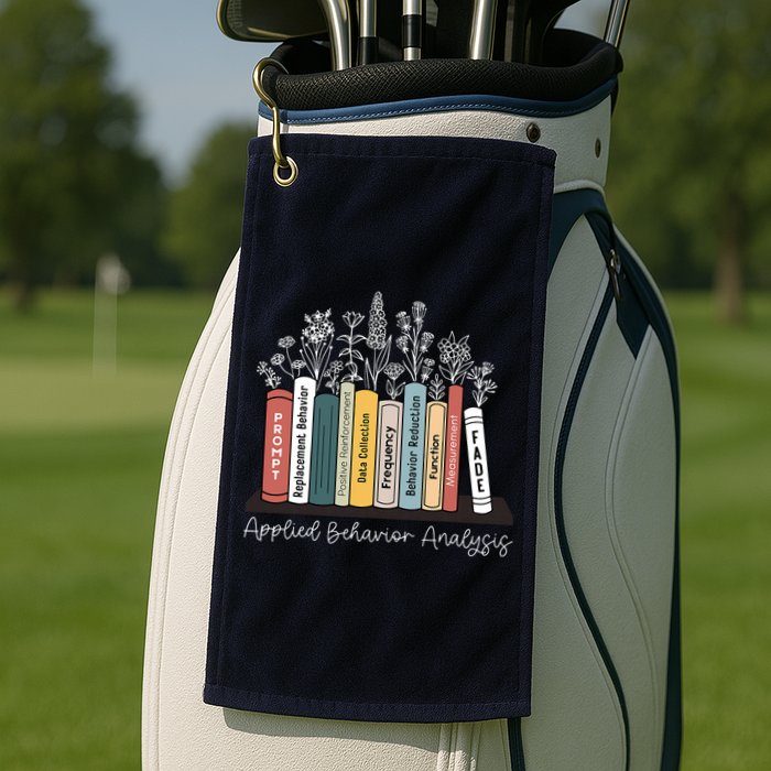 Applied Behavior Analysis Book Wildflower ABA RBT Therapist  Golf Towel