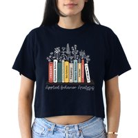 Applied Behavior Analysis Book Wildflower ABA RBT Therapist  Crop Top