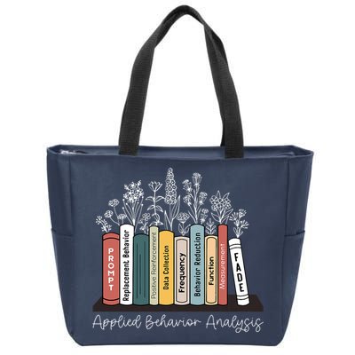 Applied Behavior Analysis Book Wildflower ABA RBT Therapist  Zip Tote Bag