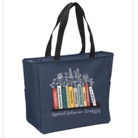 Applied Behavior Analysis Book Wildflower ABA RBT Therapist  Zip Tote Bag