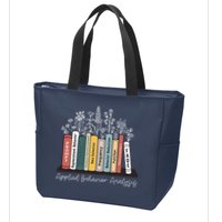 Applied Behavior Analysis Book Wildflower ABA RBT Therapist  Zip Tote Bag