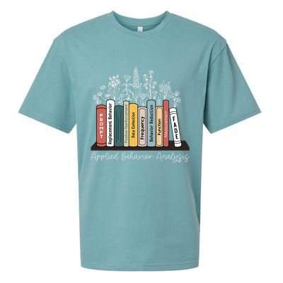 Applied Behavior Analysis Book Wildflower ABA RBT Therapist  Sueded Cloud Jersey T-Shirt