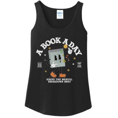 A Book A Day Keep The Mental Breakdown Away Ladies Essential Tank