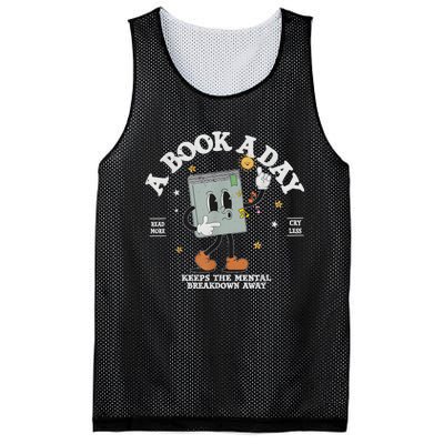 A Book A Day Keep The Mental Breakdown Away Mesh Reversible Basketball Jersey Tank