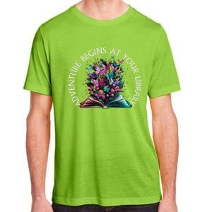 Adventure Begins At Your Library Summer Reading 2024 Gift Adult ChromaSoft Performance T-Shirt