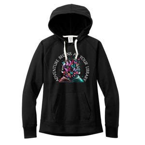 Adventure Begins At Your Library Summer Reading 2024 Gift Women's Fleece Hoodie