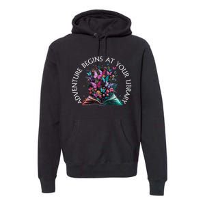 Adventure Begins At Your Library Summer Reading 2024 Gift Premium Hoodie