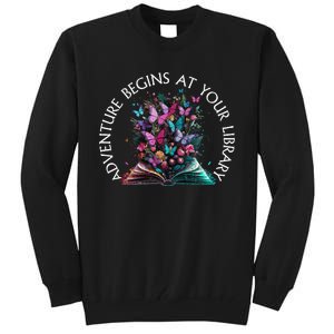 Adventure Begins At Your Library Summer Reading 2024 Gift Tall Sweatshirt