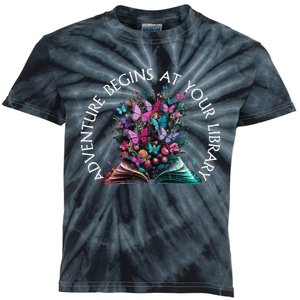 Adventure Begins At Your Library Summer Reading 2024 Gift Kids Tie-Dye T-Shirt