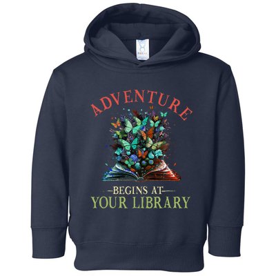 Adventure Begins At Your Library Summer Reading 2024 Flowers Toddler Hoodie