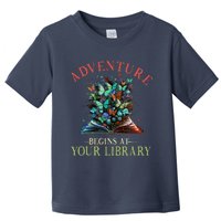 Adventure Begins At Your Library Summer Reading 2024 Flowers Toddler T-Shirt