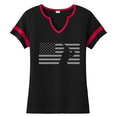 American Baseball Ladies Halftime Notch Neck Tee