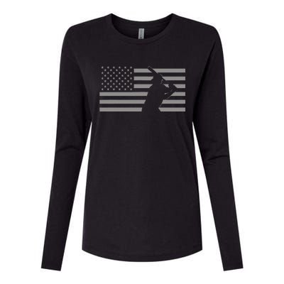 American Baseball Womens Cotton Relaxed Long Sleeve T-Shirt