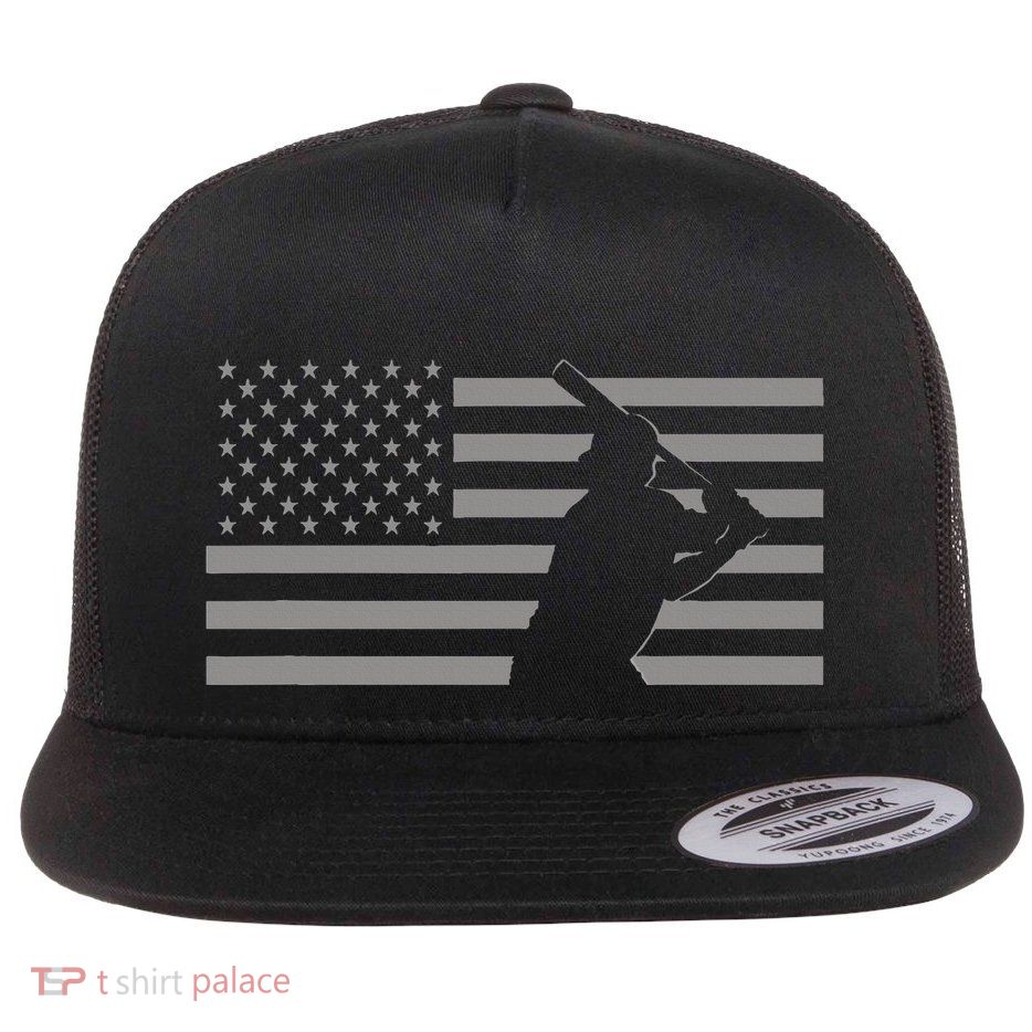 American Baseball Flat Bill Trucker Hat