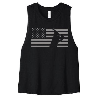 American Baseball Women's Racerback Cropped Tank