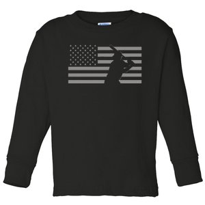 American Baseball Toddler Long Sleeve Shirt