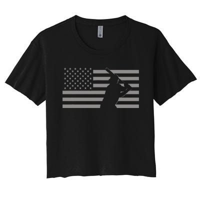 American Baseball Women's Crop Top Tee