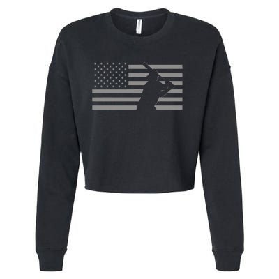 American Baseball Cropped Pullover Crew