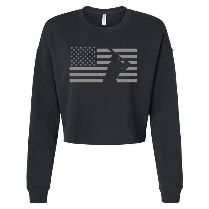 American Baseball Cropped Pullover Crew