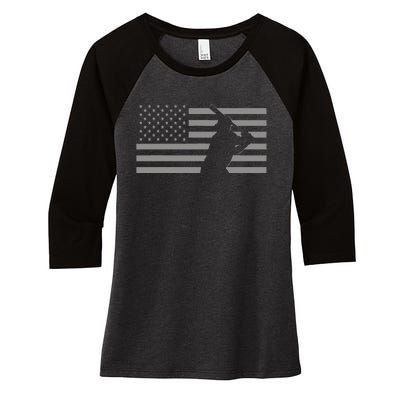 American Baseball Women's Tri-Blend 3/4-Sleeve Raglan Shirt