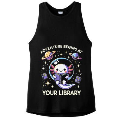 Adventure Begins At Your Library Summer Reading Program 2024 Ladies PosiCharge Tri-Blend Wicking Tank