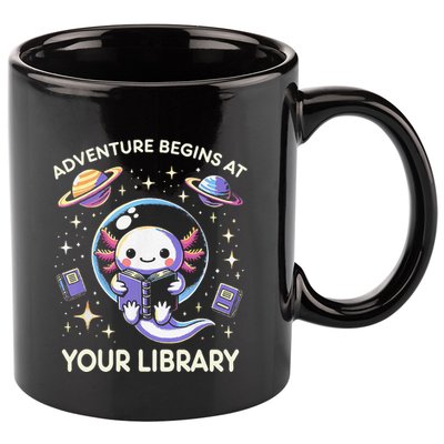 Adventure Begins At Your Library Summer Reading Program 2024 11oz C Handle Ceramic Mug