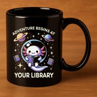 Adventure Begins At Your Library Summer Reading Program 2024 11oz C Handle Ceramic Mug