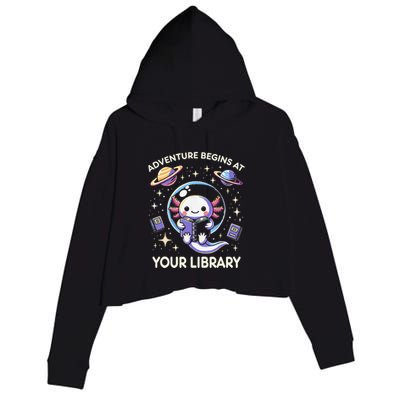 Adventure Begins At Your Library Summer Reading Program 2024 Crop Fleece Hoodie