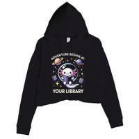 Adventure Begins At Your Library Summer Reading Program 2024 Crop Fleece Hoodie