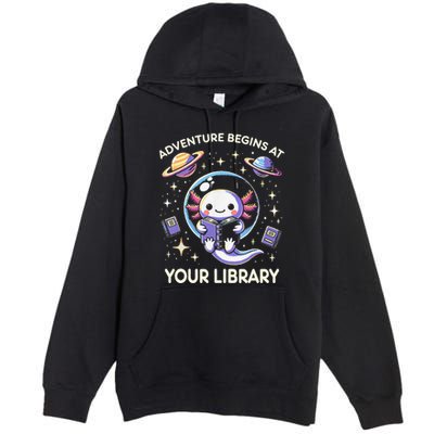 Adventure Begins At Your Library Summer Reading Program 2024 Premium Pullover Hoodie