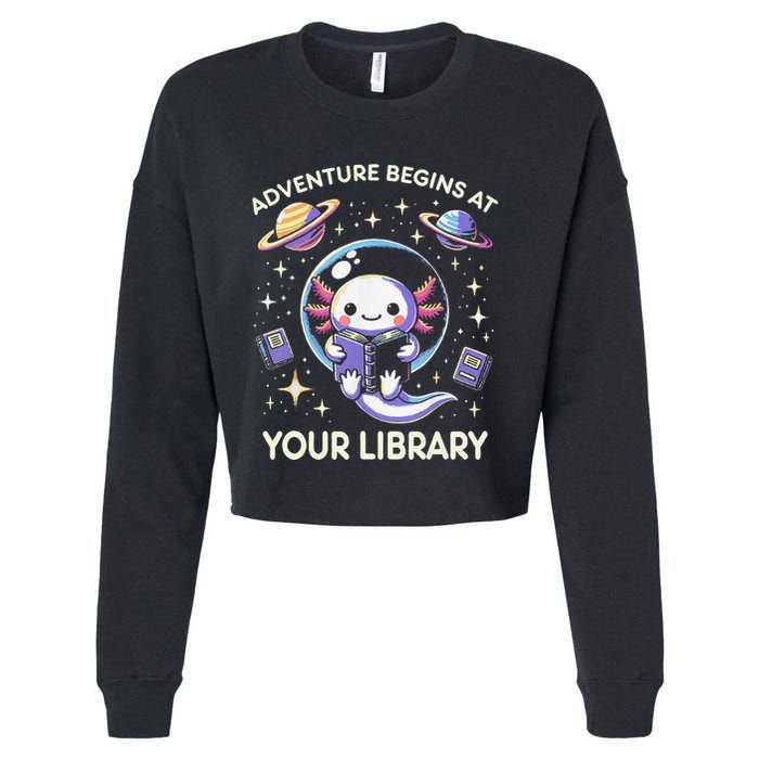 Adventure Begins At Your Library Summer Reading Program 2024 Cropped Pullover Crew
