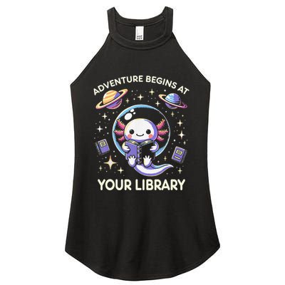 Adventure Begins At Your Library Summer Reading Program 2024 Women's Perfect Tri Rocker Tank