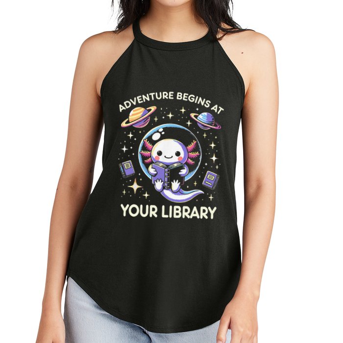 Adventure Begins At Your Library Summer Reading Program 2024 Women's Perfect Tri Rocker Tank