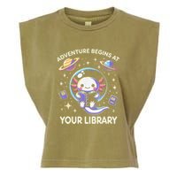 Adventure Begins At Your Library Summer Reading Program 2024 Garment-Dyed Women's Muscle Tee