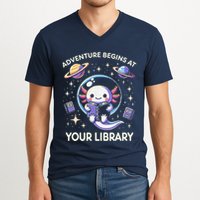 Adventure Begins At Your Library Summer Reading Program 2024 V-Neck T-Shirt