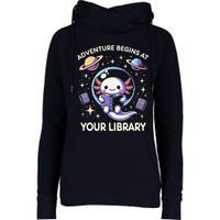Adventure Begins At Your Library Summer Reading Program 2024 Womens Funnel Neck Pullover Hood