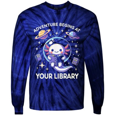 Adventure Begins At Your Library Summer Reading Program 2024 Tie-Dye Long Sleeve Shirt