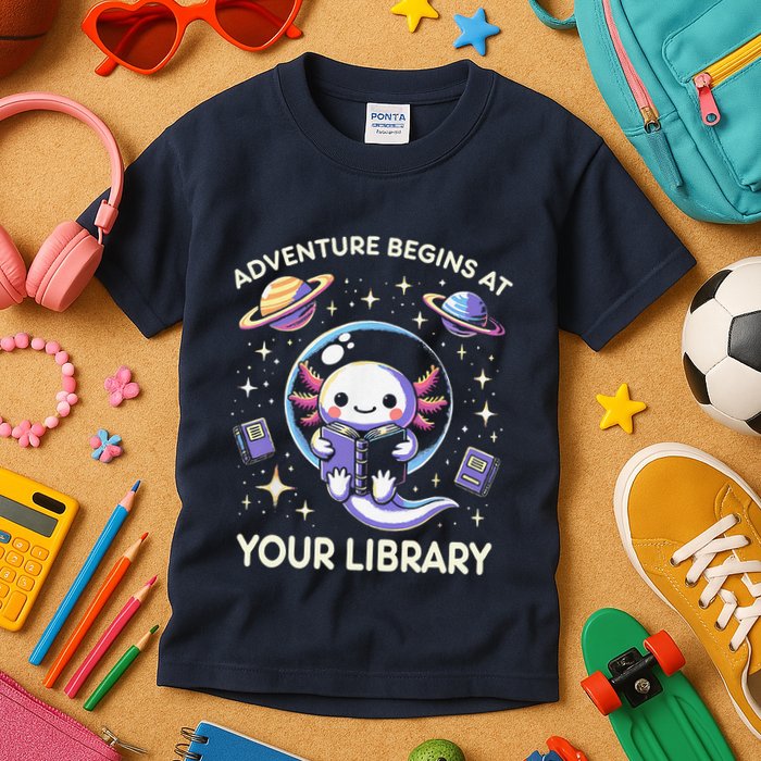 Adventure Begins At Your Library Summer Reading Program 2024 Kids T-Shirt