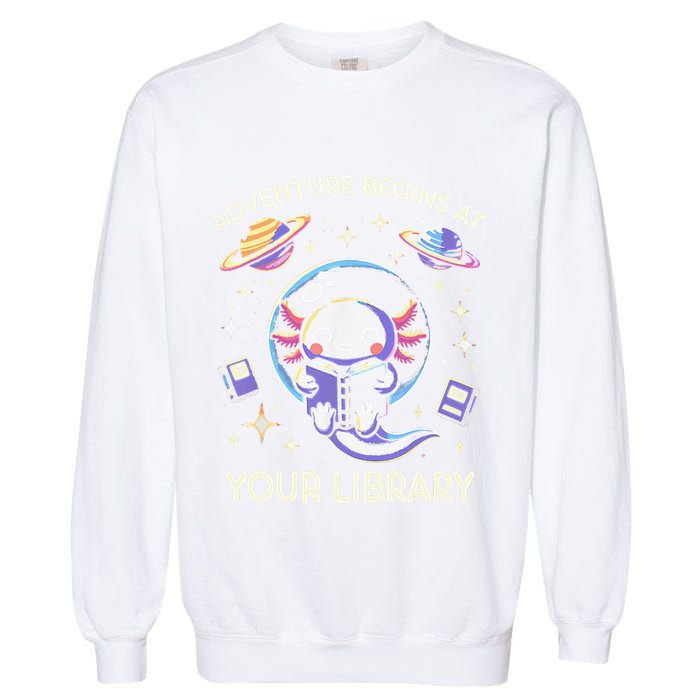Adventure Begins At Your Library Summer Reading Program 2024 Garment-Dyed Sweatshirt