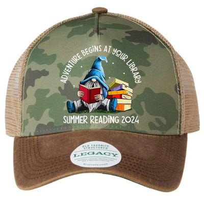 Adventure Begins At Your Library Summer Reading 2024 Gnome Legacy Tie Dye Trucker Hat