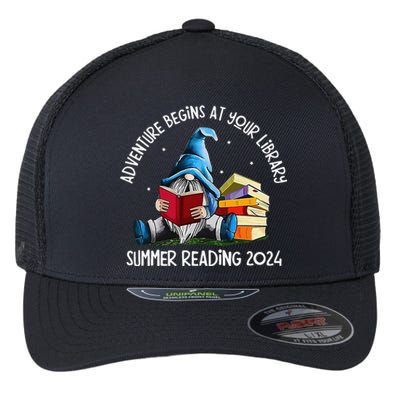 Adventure Begins At Your Library Summer Reading 2024 Gnome Flexfit Unipanel Trucker Cap