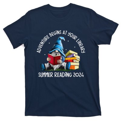 Adventure Begins At Your Library Summer Reading 2024 Gnome T-Shirt