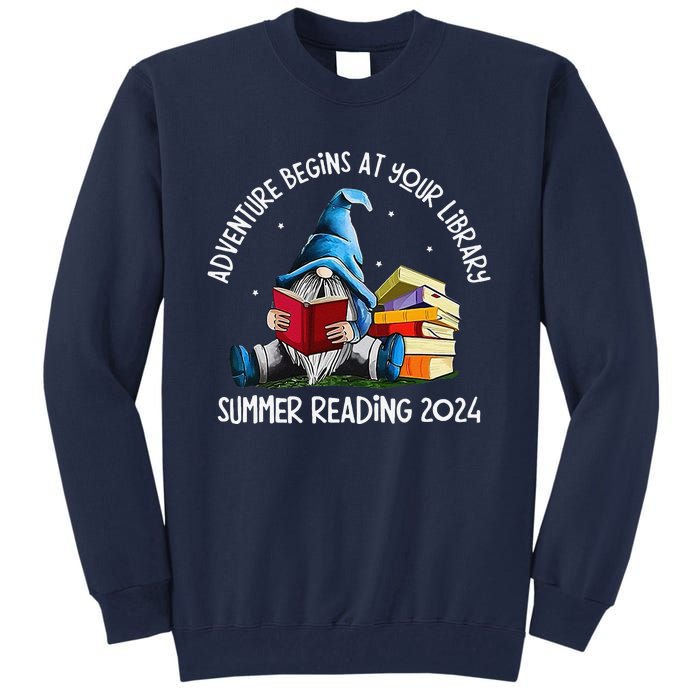 Adventure Begins At Your Library Summer Reading 2024 Gnome Tall Sweatshirt