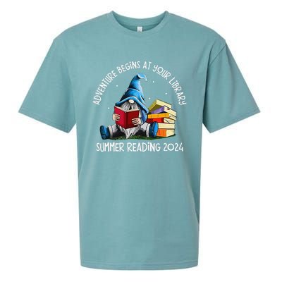 Adventure Begins At Your Library Summer Reading 2024 Gnome Sueded Cloud Jersey T-Shirt